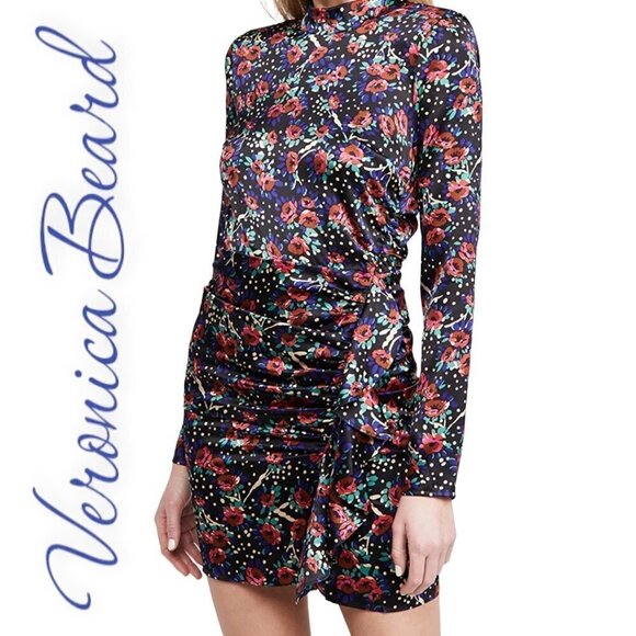 NWT VERONICA BEARD LOUELLA Silk Floral Dress, Size 0 - Picture 1 of 12